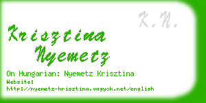 krisztina nyemetz business card